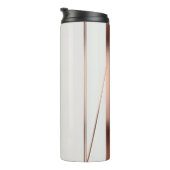 Modern Striped Teal and Copper Thermal Tumbler Thermosbecher (Nach rechts gedreht)