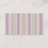 Modern Stripes Babysitting Business Card in Pflaum Visitenkarte (Rückseite)