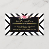 Modern Stripes Beauty Salon Discount Coupon Card (Rückseite)
