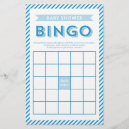 Modern Stripes Blue Baby Dusche Bingo Spiel