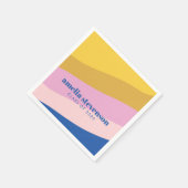 Modern Stripes Blue Yellow Custom Abschluss Serviette (Ecke)