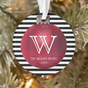 Modern Stripes Foto Ornament