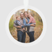 Modern Stripes Foto Ornament (Rückseite)