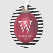 Modern Stripes Foto Ornament (Vorderseite)