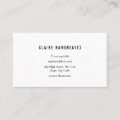 Modern Stripes Gold Herzstück Beruflich Visitenkarte (Rückseite)