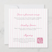 Modern Stripes Hand-Drawn Lemon Bridal Shower Einladung (Rückseite)