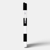 Modern stripes name monogram black and white ipad Case-Mate iPhone hülle (Rückseite / Links)