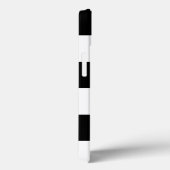 Modern stripes name monogram black and white ipad Case-Mate iPhone hülle (Rückseite / Rechts)