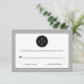Modern Stripes Response Card RSVP Karte (Stehend Vorderseite)
