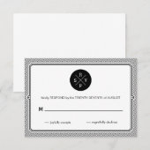 Modern Stripes Response Card RSVP Karte (Vorne/Hinten)