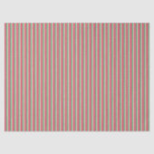 Modern Stripes Tissue Paper Pink Red Green Cream Seidenpapier (Vorderseite)