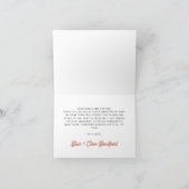 Modern Stroller Merry Little Christmas Baby Dusche Dankeskarte (Innenseite)