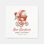 Modern Stroller Merry Little Christmas Baby Dusche Serviette (Vorderseite)
