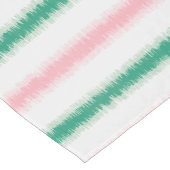 Modern strukturierte, rosa grüne Wippchen Kurzer Tischläufer (Ecke)