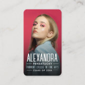 Modern Student Graduate Networking Photo QR Code Visitenkarte (Vorderseite)