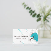 Modern Style Baseball Coach Trainer Social Media Visitenkarte (Stehend Vorderseite)