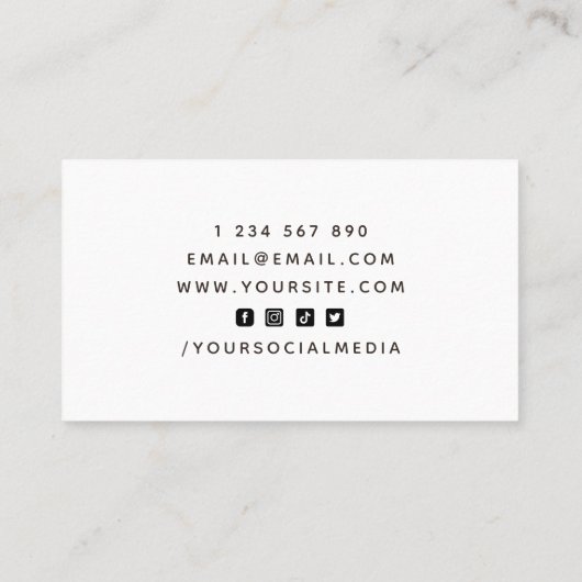 Modern Style Baseball Coach Trainer Social Media Visitenkarte (Rückseite)