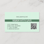 Modern Style Blume Shop Business Card mit Peony Visitenkarte (Rückseite)