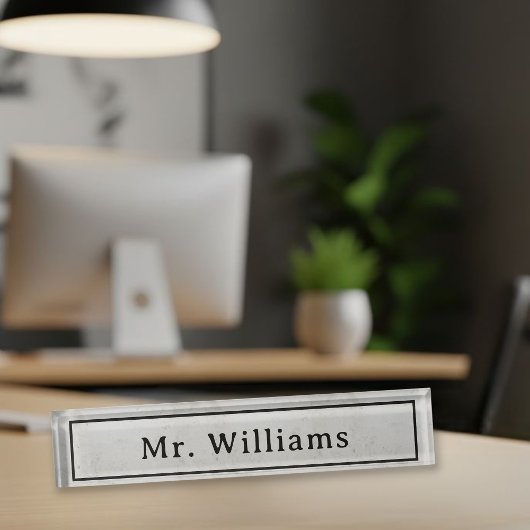 Modern style desk decoration, Office warming gift Namensplakette
