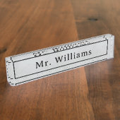 Modern style desk decoration, Office warming gift Namensplakette (Seite)