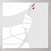 Modern Style Glam Coloring Poster Miss Jazzy