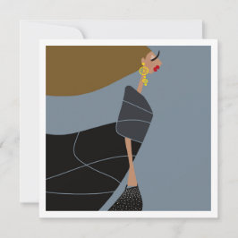 Modern Style Glam Fashion Art Card Miss Jazzy Einladung