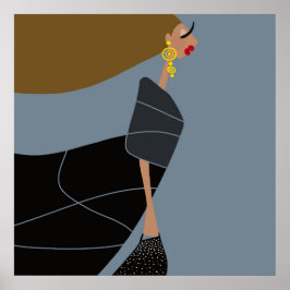 Modern Style Glam Fashion Art Poster Miss Jazzy