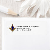 Modern Style Masonic Lodge Address Label (Insitu)