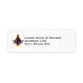 Modern Style Masonic Lodge Address Label (Vorne)