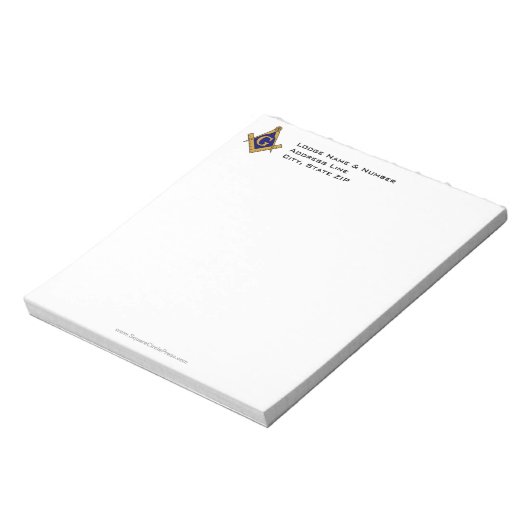 Modern Style Masonic Loop Notepad Notizblock (Rotiert)
