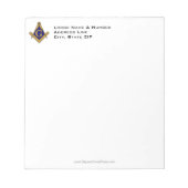 Modern Style Masonic Loop Notepad Notizblock (Vorderseite)