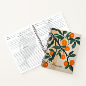 Modern Style Orange Personalized Recipe Book Notizblock (Innenseite)