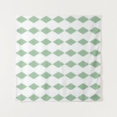 Modern Style Tapestry with Geometric Diamond Print Wandteppich (Vorderseite (Horizontal))