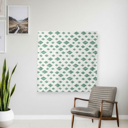 Modern Style Tapestry with Geometric Diamond Print Wandteppich