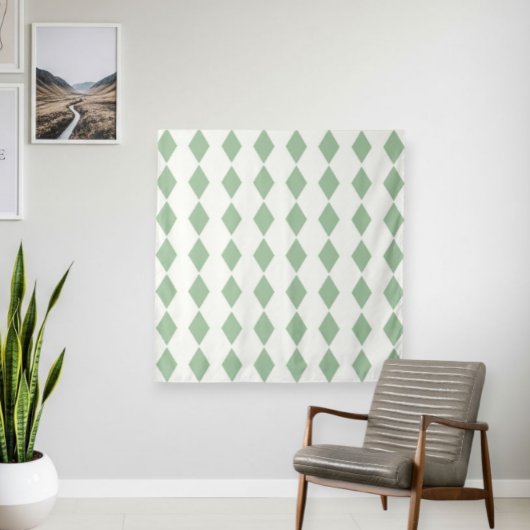 Modern Style Tapestry with Geometric Diamond Print Wandteppich