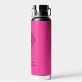 Modern Stylish Bight Pink Company Business Logo Trinkflasche (Rückseite)