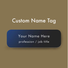 Modern Stylish Blue Gradient Custom Employee Namensschild