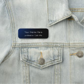 Modern Stylish Blue Gradient Custom Employee Namensschild (Beispiel)