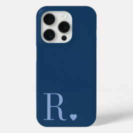 modern stylish blue monogram initial  Case-Mate iPhone hülle