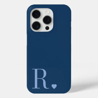 modern stylish blue monogram initial  Case-Mate iPhone hülle