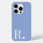 modern stylish blue monogram initial  Case-Mate iPhone hülle (Rückseite)