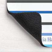Modern Stylish Blue Stripes Custom Mousepad (Ecke)