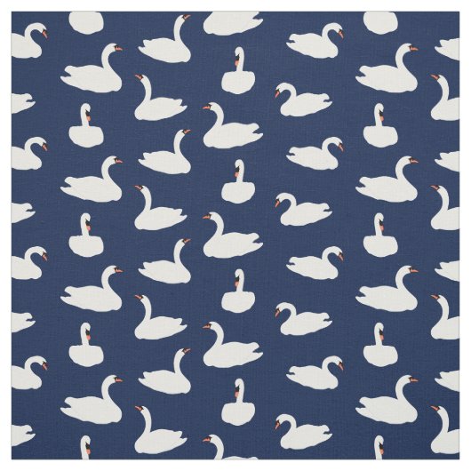 Modern Stylish Blue Swan Pattern Stoff (Muster)