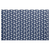 Modern Stylish Blue Swan Pattern  Stoff (Fat Quarter (45,7 x 55,9 cm))