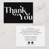 MODERN STYLISH BOLD Vielen Dank für Ihren Kauf Begleitkarte (Vorne/Hinten)