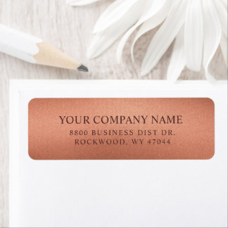Modern Stylish Bronze Business Return Address