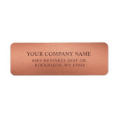 Modern Stylish Bronze Business Return Address (Vorne)