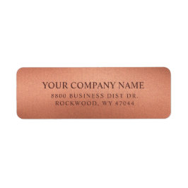 Modern Stylish Bronze Business Return Address