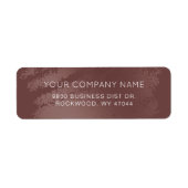 Modern Stylish Bronze Business Return Address (Vorne)