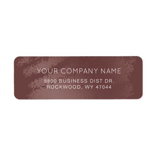 Modern Stylish Bronze Business Return Address (Vorne)